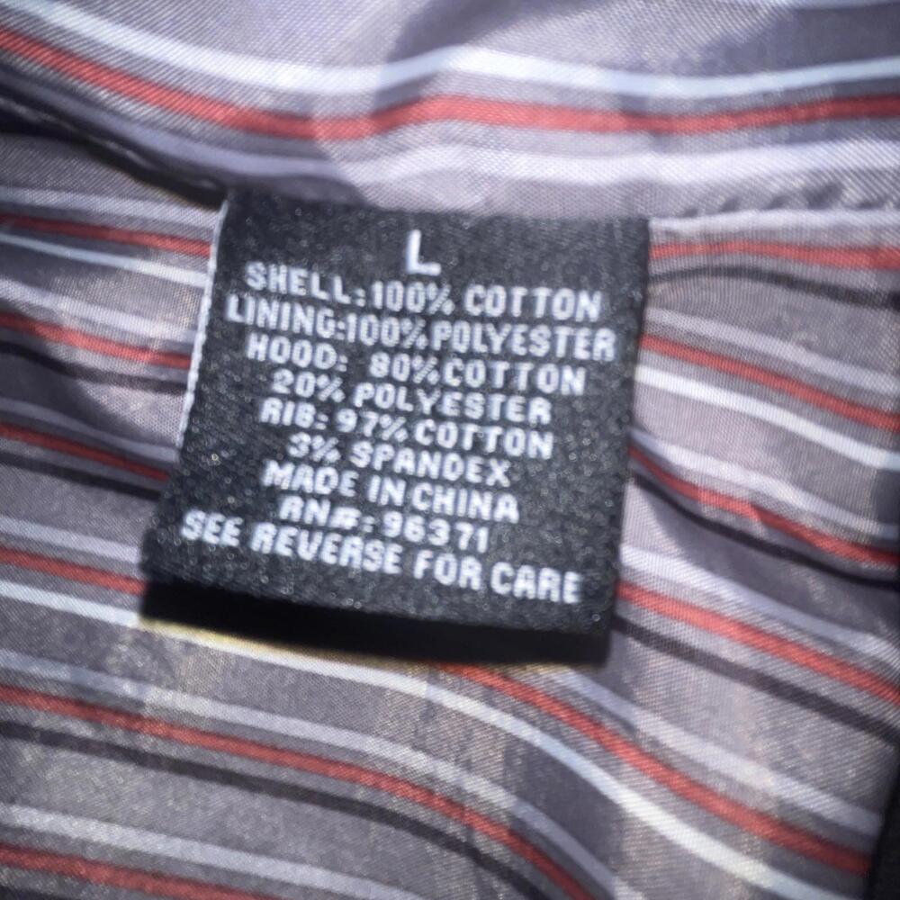 EMPYRE Clothing Company Mens Full Zip Utility Black Bomber Jacket w/ Hoodie Sz L - Picture 10 of 13